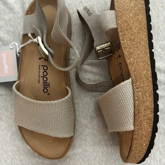 Papillio Beige Sandals with Cork Sole - Picture 2 of 3